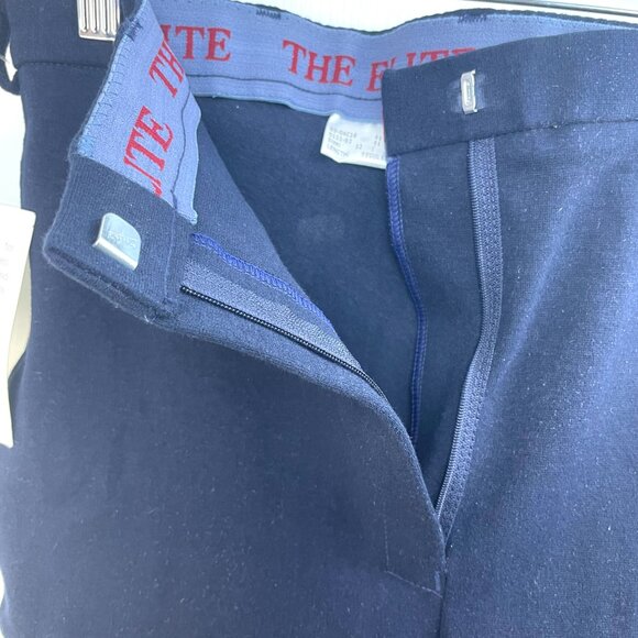 NEW The Elite Riding Breeches Oxer Size 32 Regular Navy Blue Cotton Lycra NWT - Picture 3 of 14